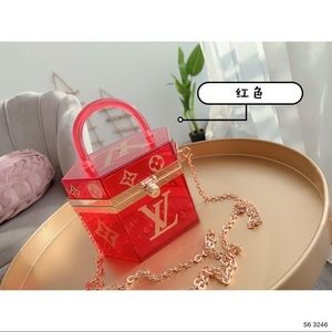 LV clear square purse